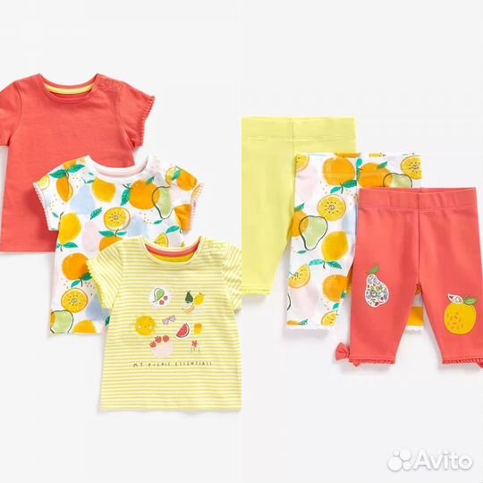 Футболки и леггинсы mothercare 80-110