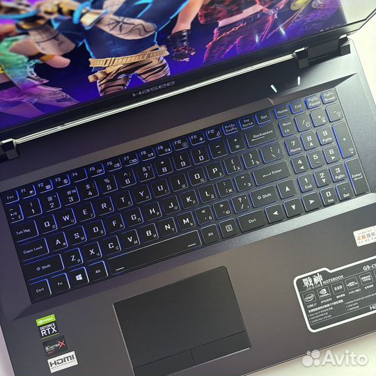 Игровой ноутбук Hasee i7/RTX2070/17.3/144Hz