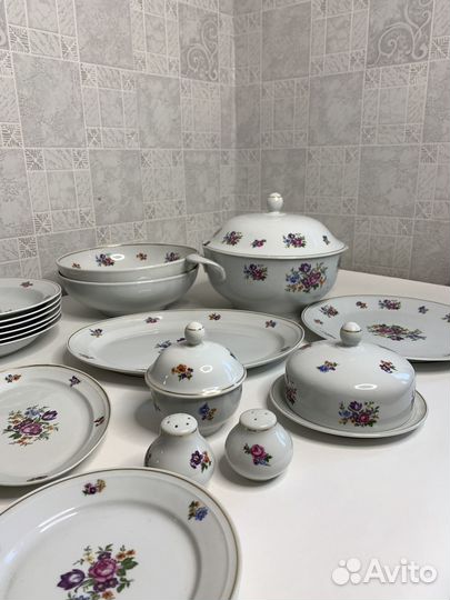 Сервиз столовый Мейнсенский Букет ГДР