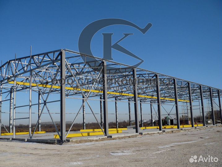 Ангары из проф листа xc898