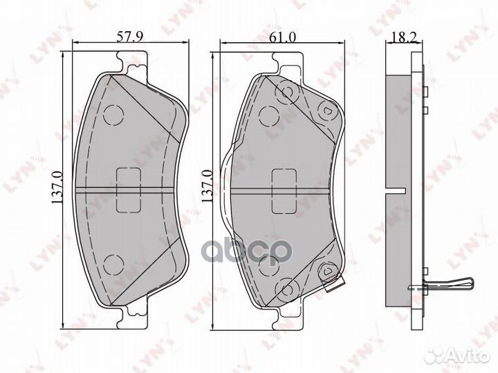 Колодки тормозные дисковые перед BD7546 LYN