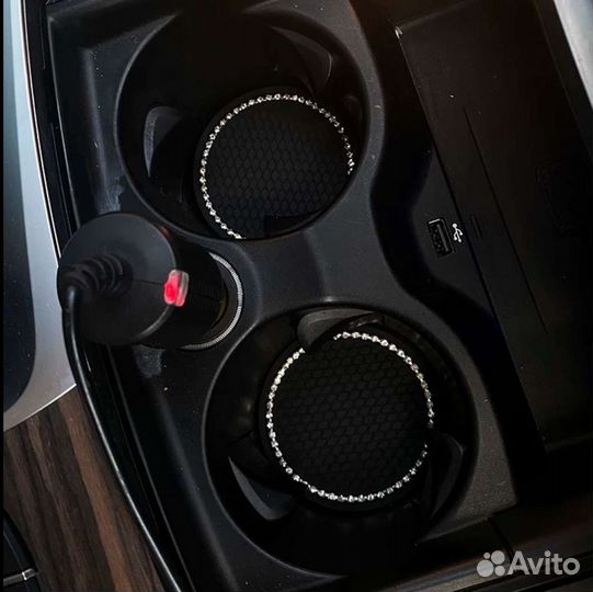 Коврики, подставки в авто для подстаканников, 2 шт