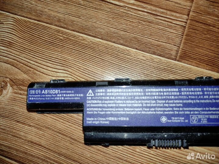 Аккумулятор ноутбука acer as10d81