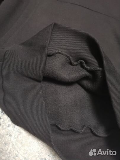 Худи длинное женское черное