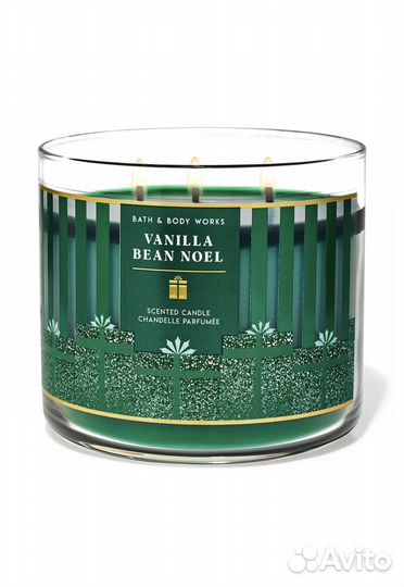 Bath and body works свеча vanilla bean noel