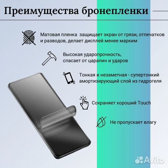 Гидрогелевая плёнка iPhone Samsung