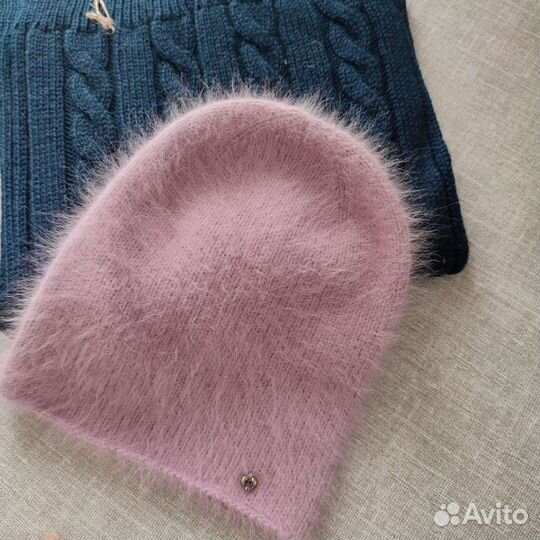 Шапка осенняя из ангоры для женщин