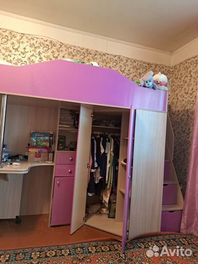 Кровать-чердак 3-16лет+матрас в подарок