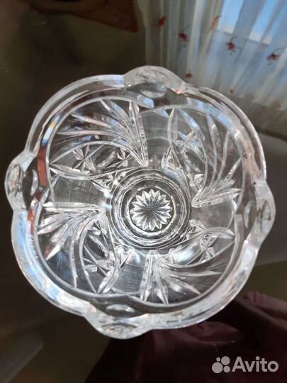 Хрусталь : ваза для цветов, рог