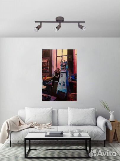 Утро в мастерской 114 х 80 Картина акрилом