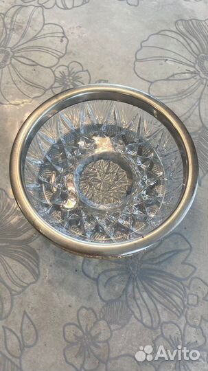 Ваза конфетница хрусталь