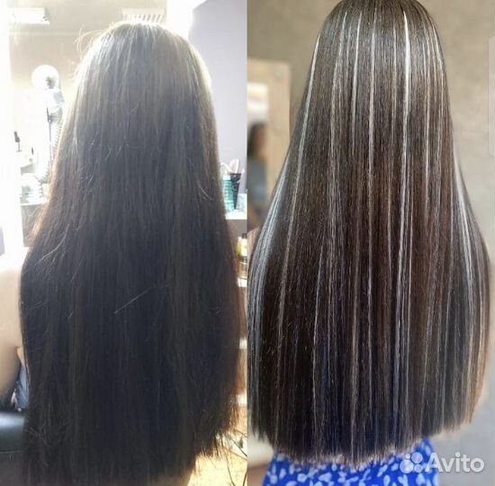 Наращивание цветных прядей