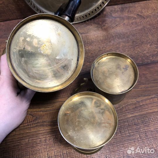 Сервиз кофейный латунь