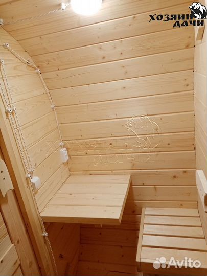 Мобильная Баня бочка 2х3.5 на прицеп заказчика