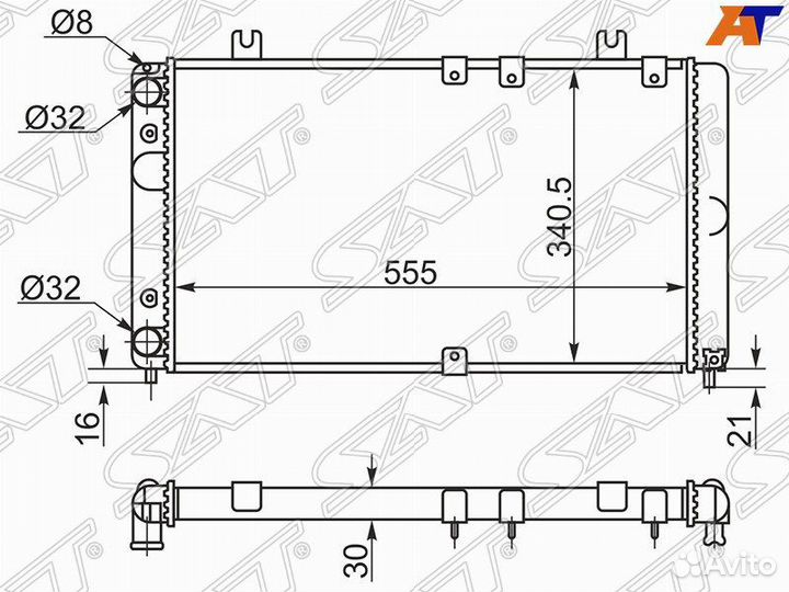 Радиатор LADA Kalina 04-13