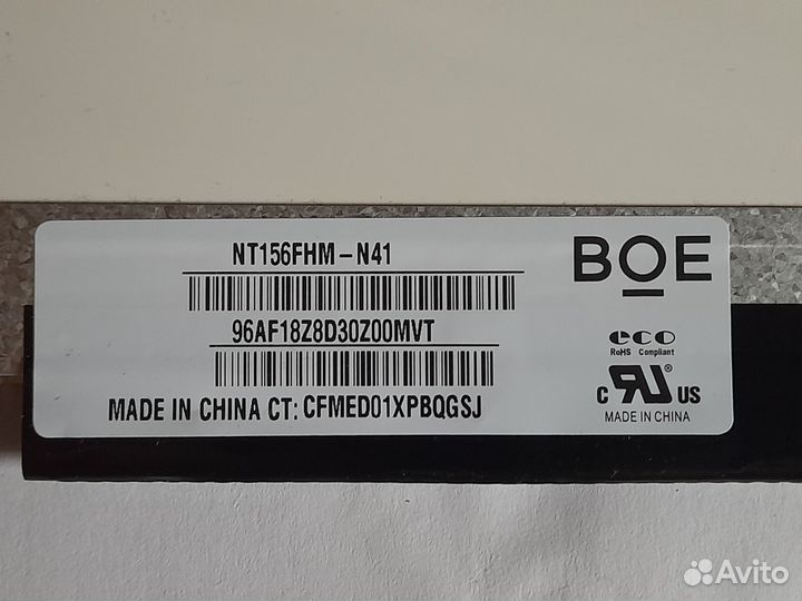 Матрица NT156FHM-N41(30pin, slim, FHD, 15.6)