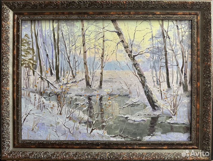 Картина маслом Ручей