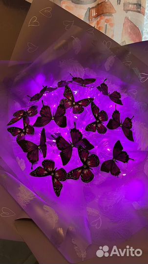 Букет из бабочек разные цвета