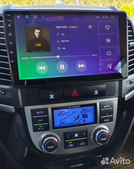 Магнитола Teyes CC3 2k 3/32 на Hyundai Santa Fe 2