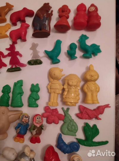 Игрушки, фигурки СССР, колкий пластик, резина