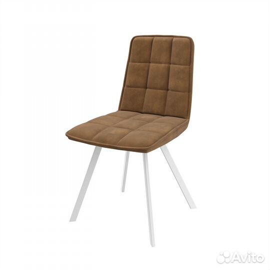 Стул ROM белый/замша LUX мокко R2