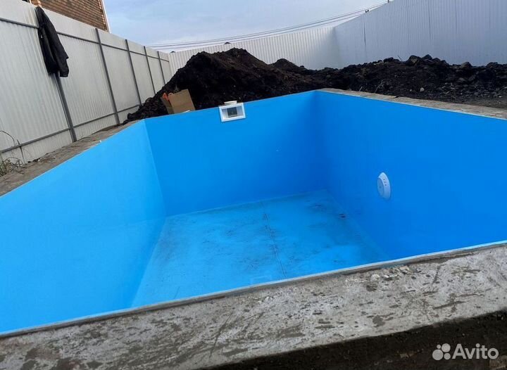 Бассейн из полипропилена 6м*3м*1,5м