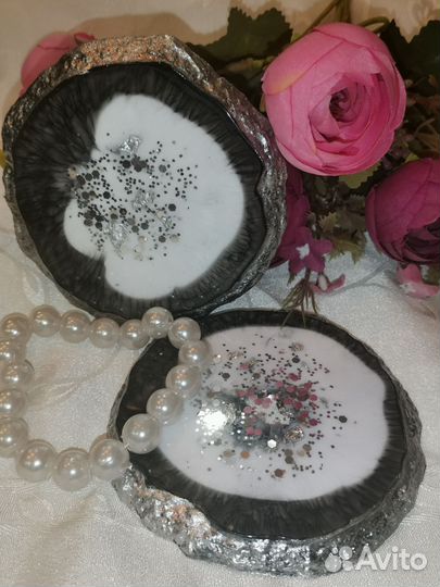 Подстаканники из эпоксидной смолы - интерьер