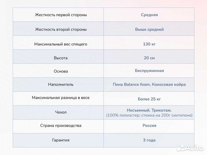 Матрас ортопедический беспружинный 160х200