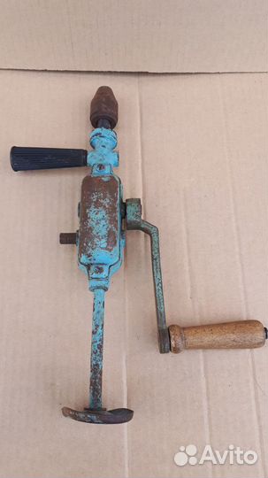Дрель ручная старинная польша