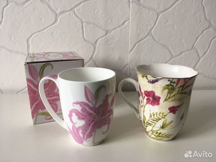 Кружки фарфоровые (за 2 штуки, новые)