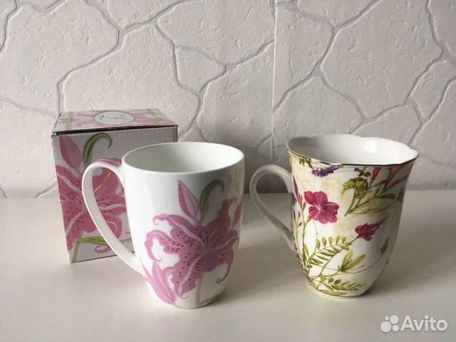 Кружки фарфоровые (за 2 штуки, новые)
