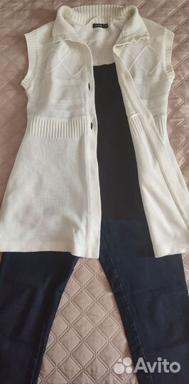 Кардиган женский безрукавка вязаная 46