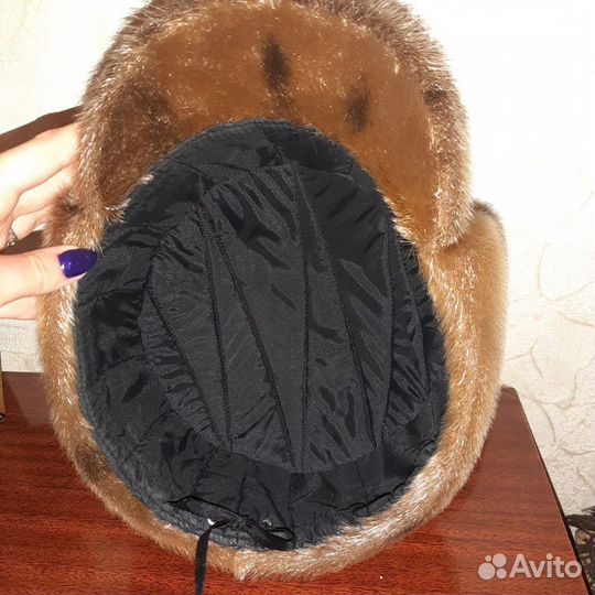 Мужская меховая шапка из нерпы