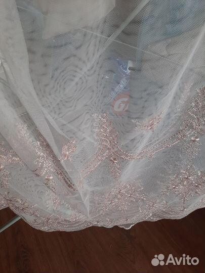 Тюль готовая новая. Высота 253, ширина 250