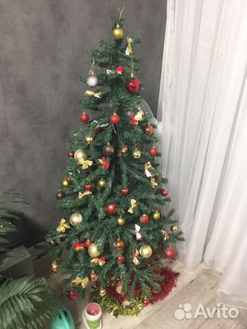 Елка искусственная бу с игрушками