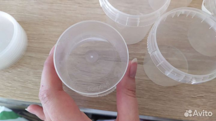 Новые Ведра пластиковые для косметики, 155 мл