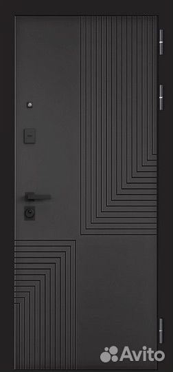 Дверь входная железная с зеркалом