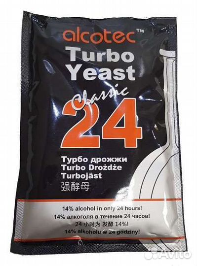 Спиртовые турбо дрожжи Alcotec 24