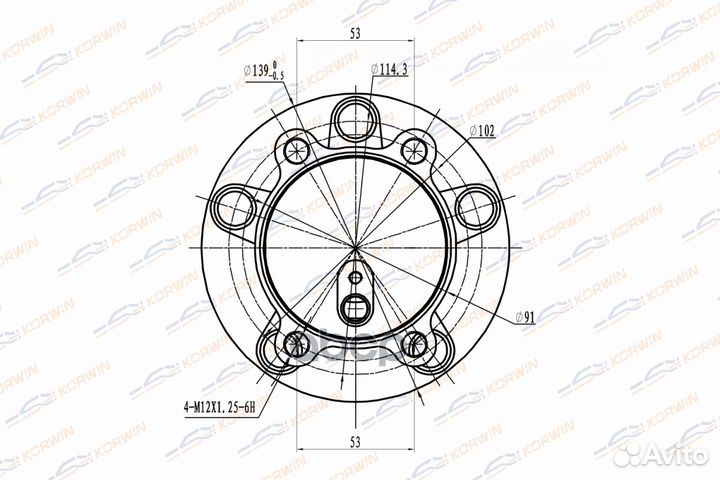 Ступица колеса korwin задняя ABS mazda 3 (BM ) 13