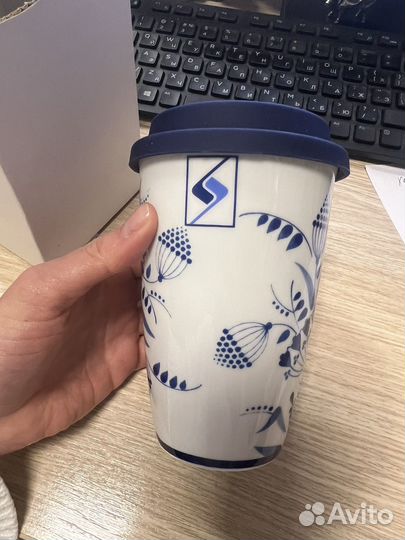 Термокружка гжель