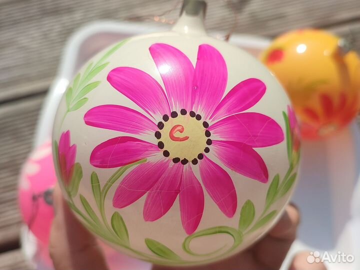 Елочные игрушки СССР шары роспись
