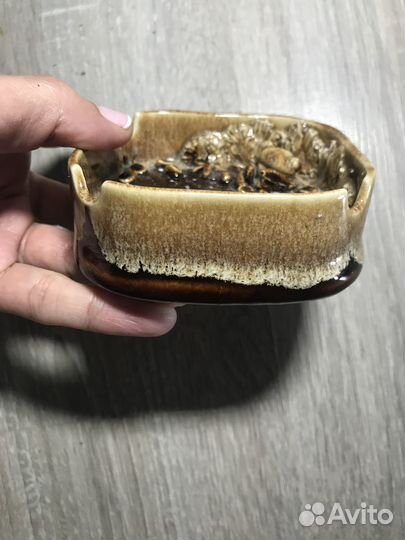 Пепельница керамика морская тема с крабом новая