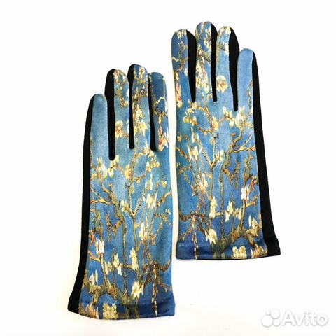 Перчатки женские с принтом Ван Гог