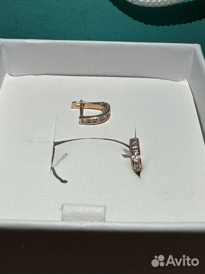 Золотые серьги детские 585