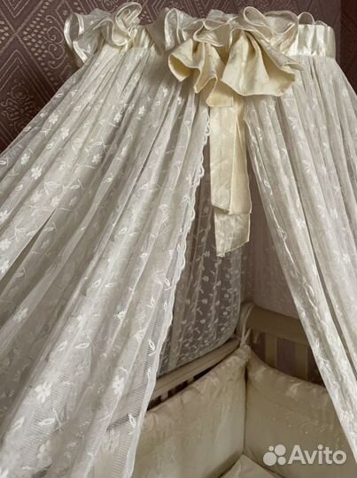 Комплект с балдахином в кроватку Золотой Гусь