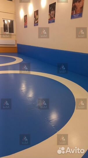 Борцовский ковер 6х6 двухцветный люверсы