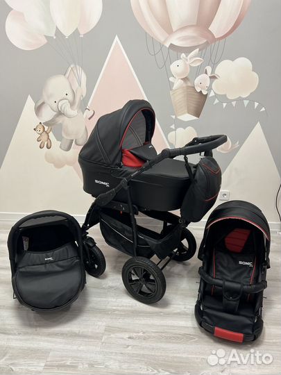 Коляска verdi sonic plus 3 в 1 состояние отличное