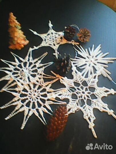 Снежинки ручная работа