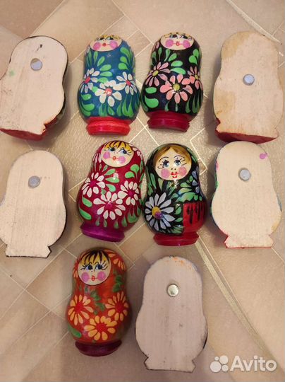 Матрёшки брелки и магниты