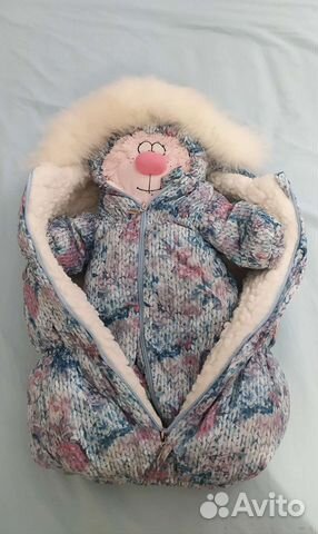 Зимний Комбинезон и конверт на выписку 0-3 месяцев